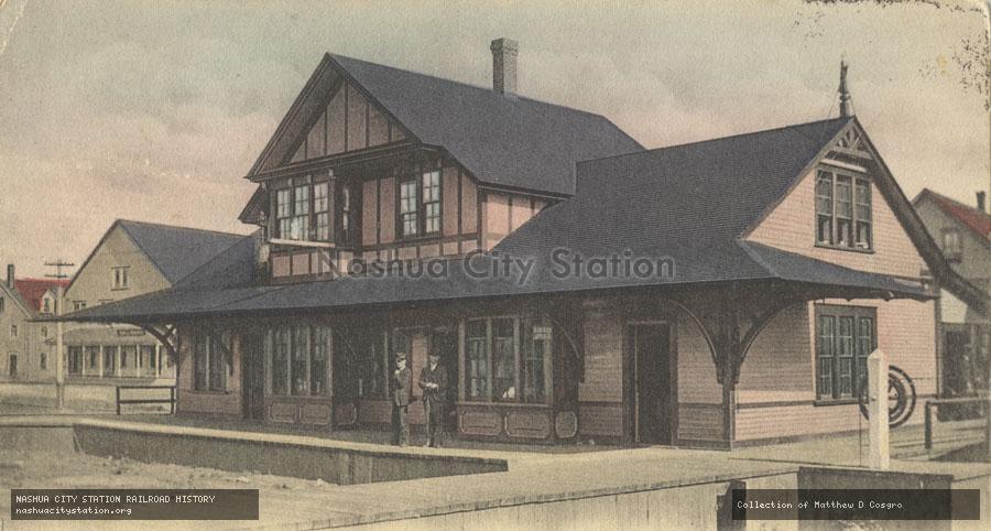 Postcard: Brownville Junction, Maine.  Canadian Pacific Railroad Station